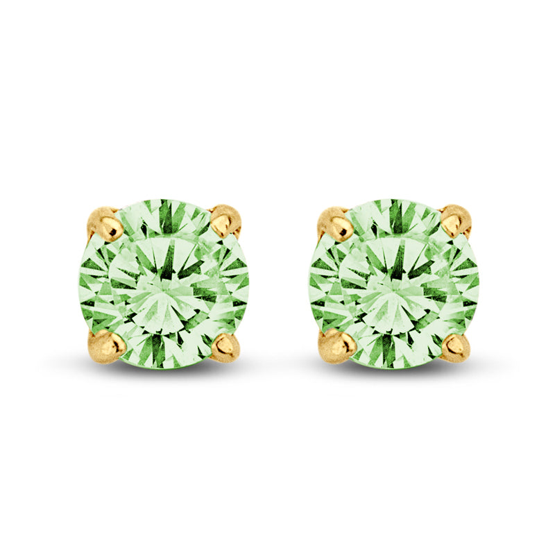 Ohrstecker Zirkonia peridot 5 mm Gold 585 57578