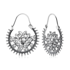 Ohrringe aus Sterlingsilber im Hindu-Stil mit einem Hauch von Oxidation E-2447