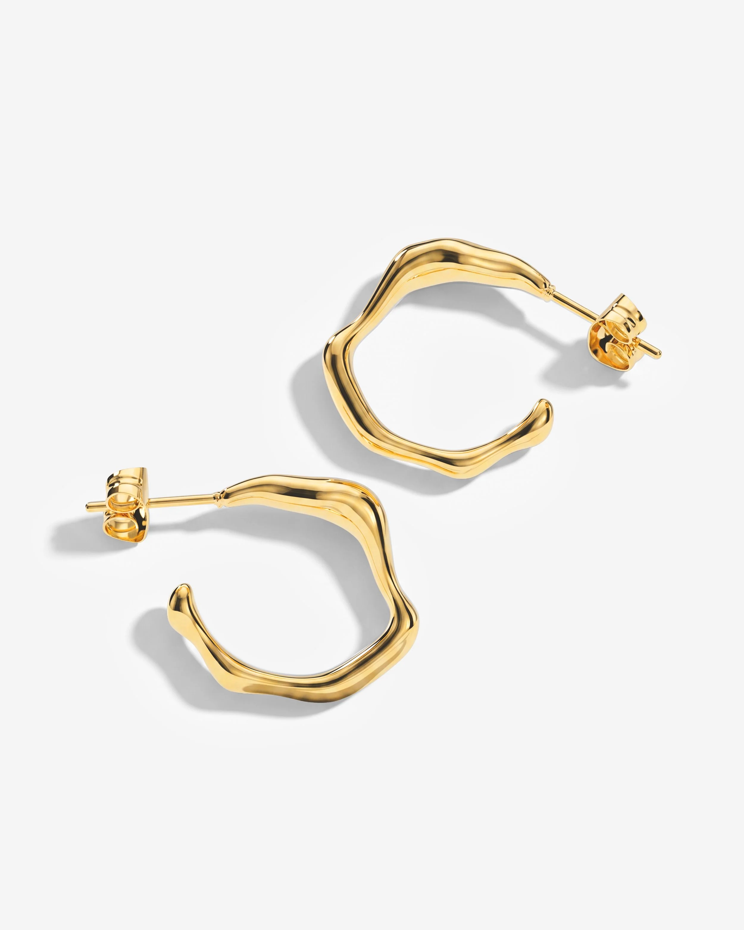 LUAMAYA Solar Wave Hoop Studs Medium