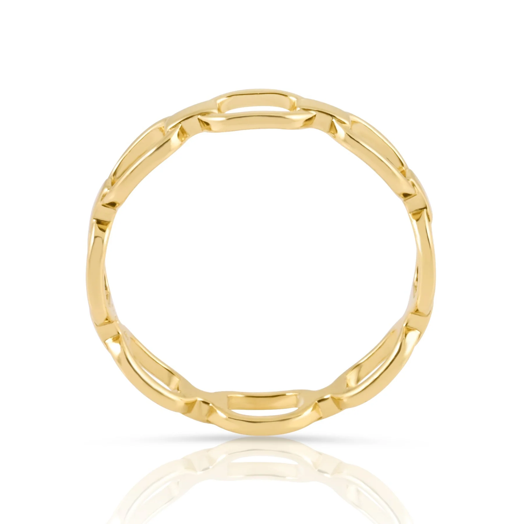 Ring aus Sterlingsilber im Kettenstil RI-10066GP-48