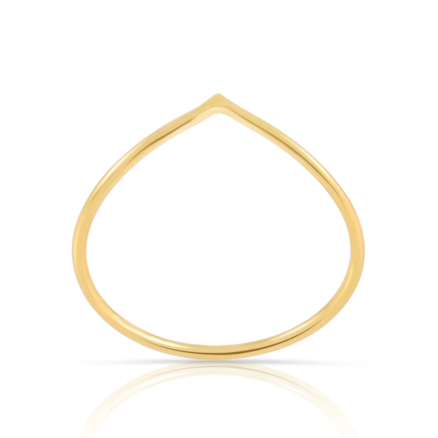 Ring aus Sterlingsilber Gelbgold plattiert mit Pfeilform RI-10074GP-48