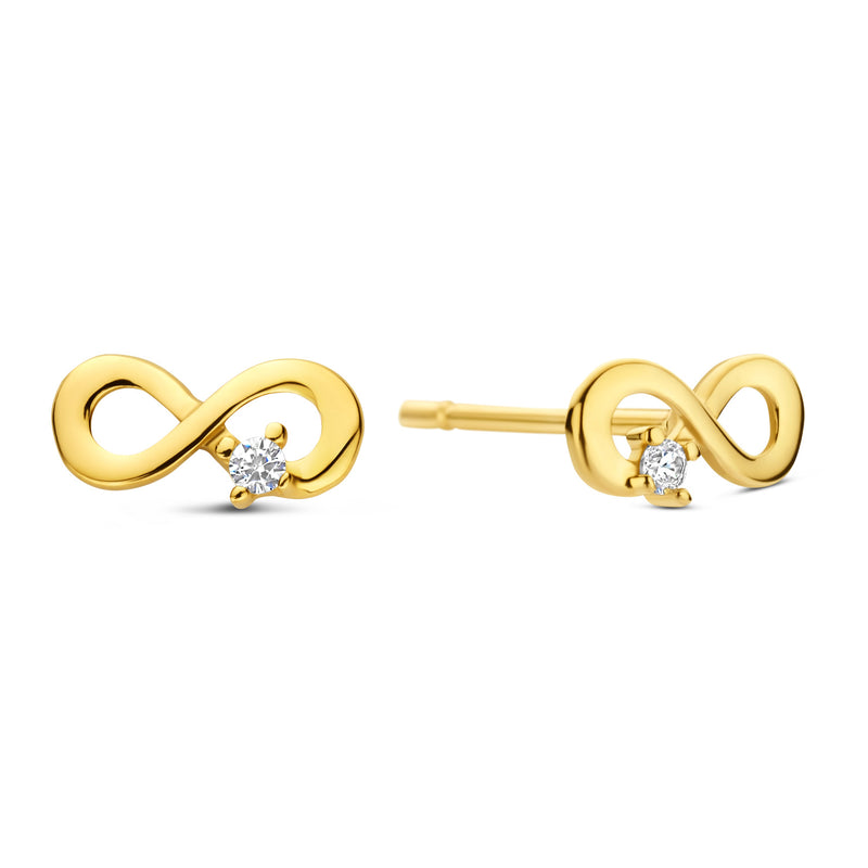 Ohrstecker Endless mit Zirkonia Gold 585 57816