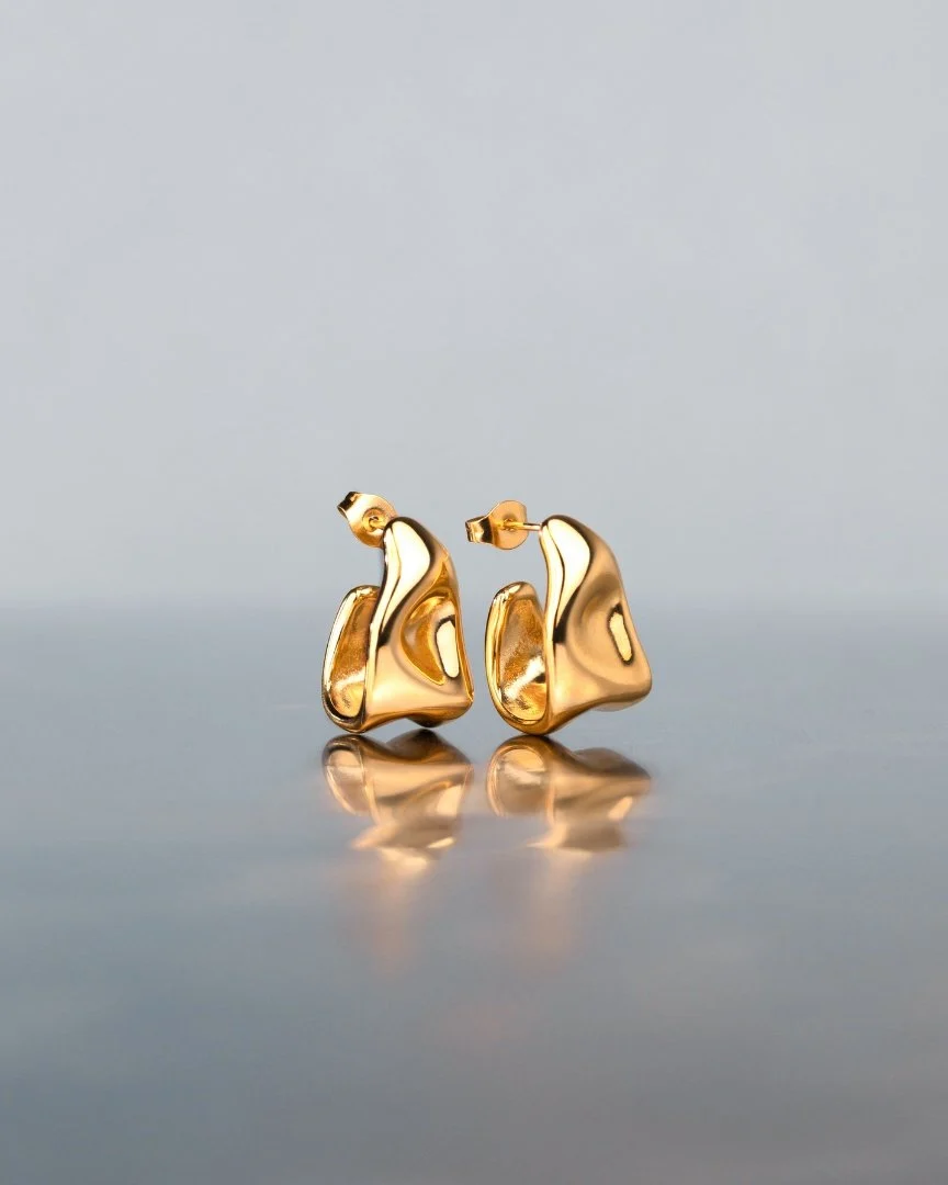 LUAMAYA Liquid Shape Studs