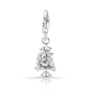 Charm Silber rhodiniert Swiss Edelweiss Tanne C-7031