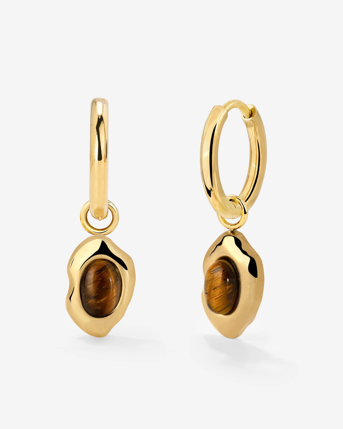 LUAMAYA Tiger's Eye Hoop Set Small
