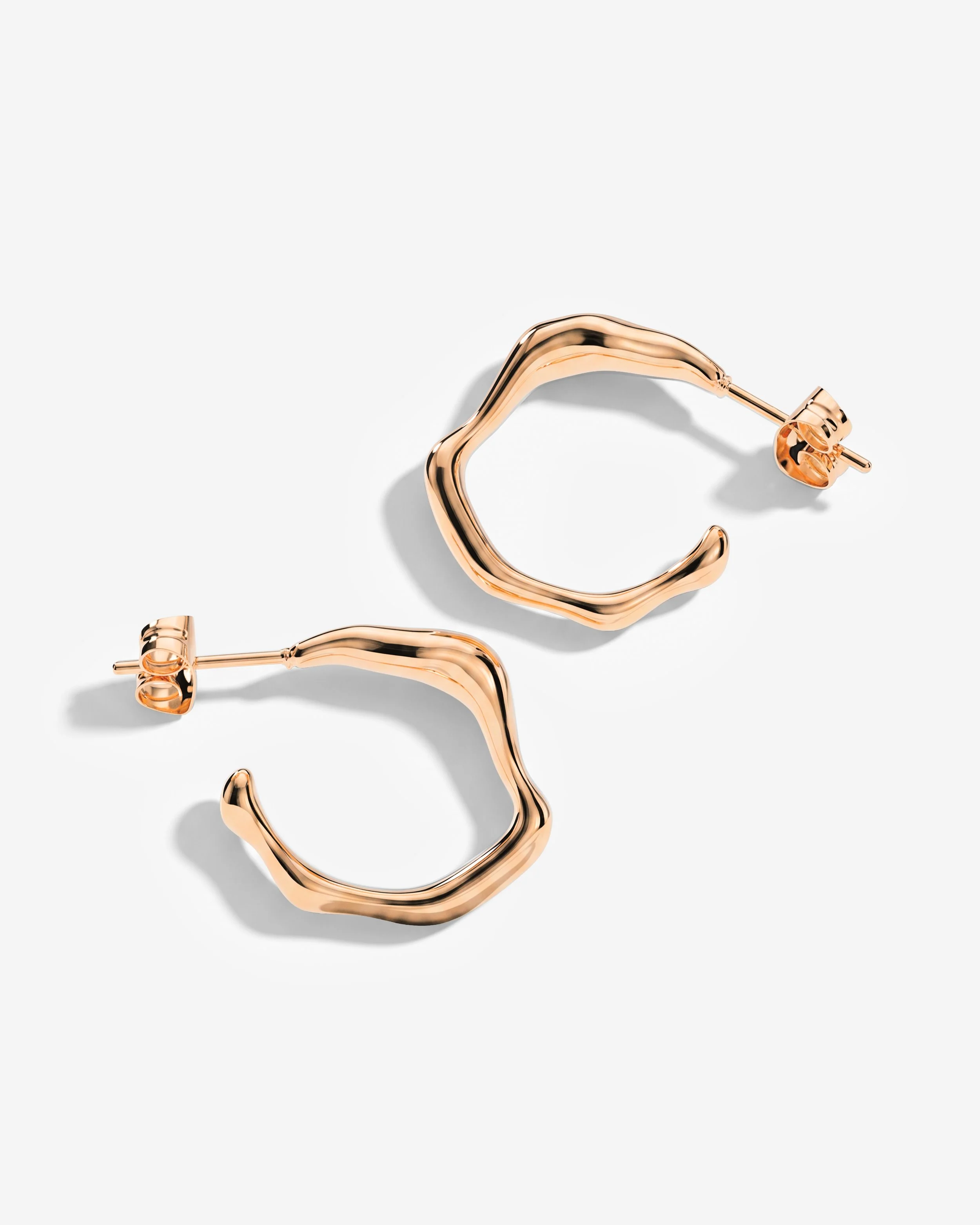 LUAMAYA Solar Wave Hoop Studs Medium