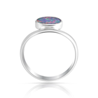 Ring aus Sterlingsilber mit ovalem Opal in Qualität AA (6 x 8 mm) R-4593