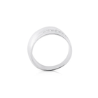 Ring aus Sterlingsilber mit einer Kombination aus matten, glänzenden Silberstreifen plus einem Streifen mit Zirkonia-Pavé 20-1008