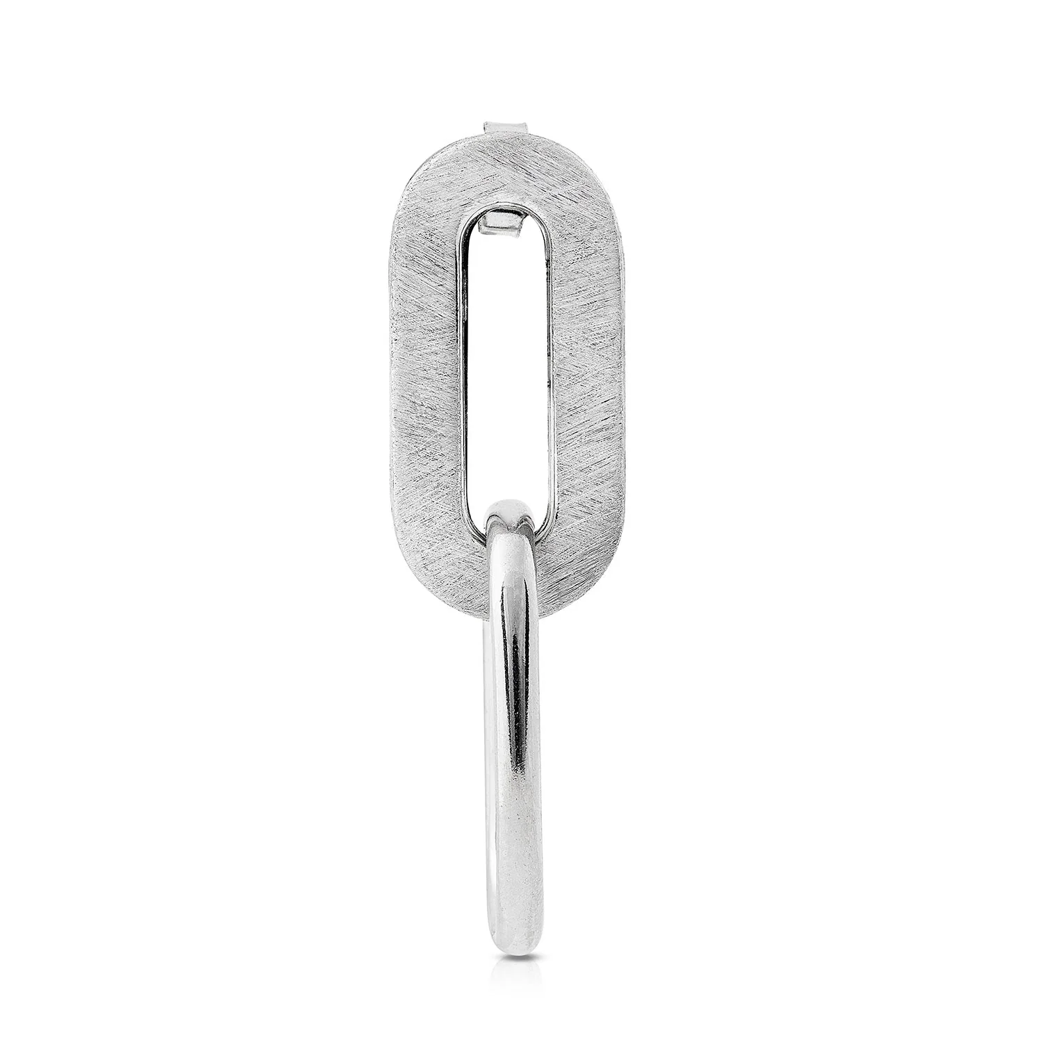 Ohrringe mit Nieten aus Sterlingsilber, die sich aus zwei Elementen mit unterschiedlichen Oberflächen zusammensetzen E-2606