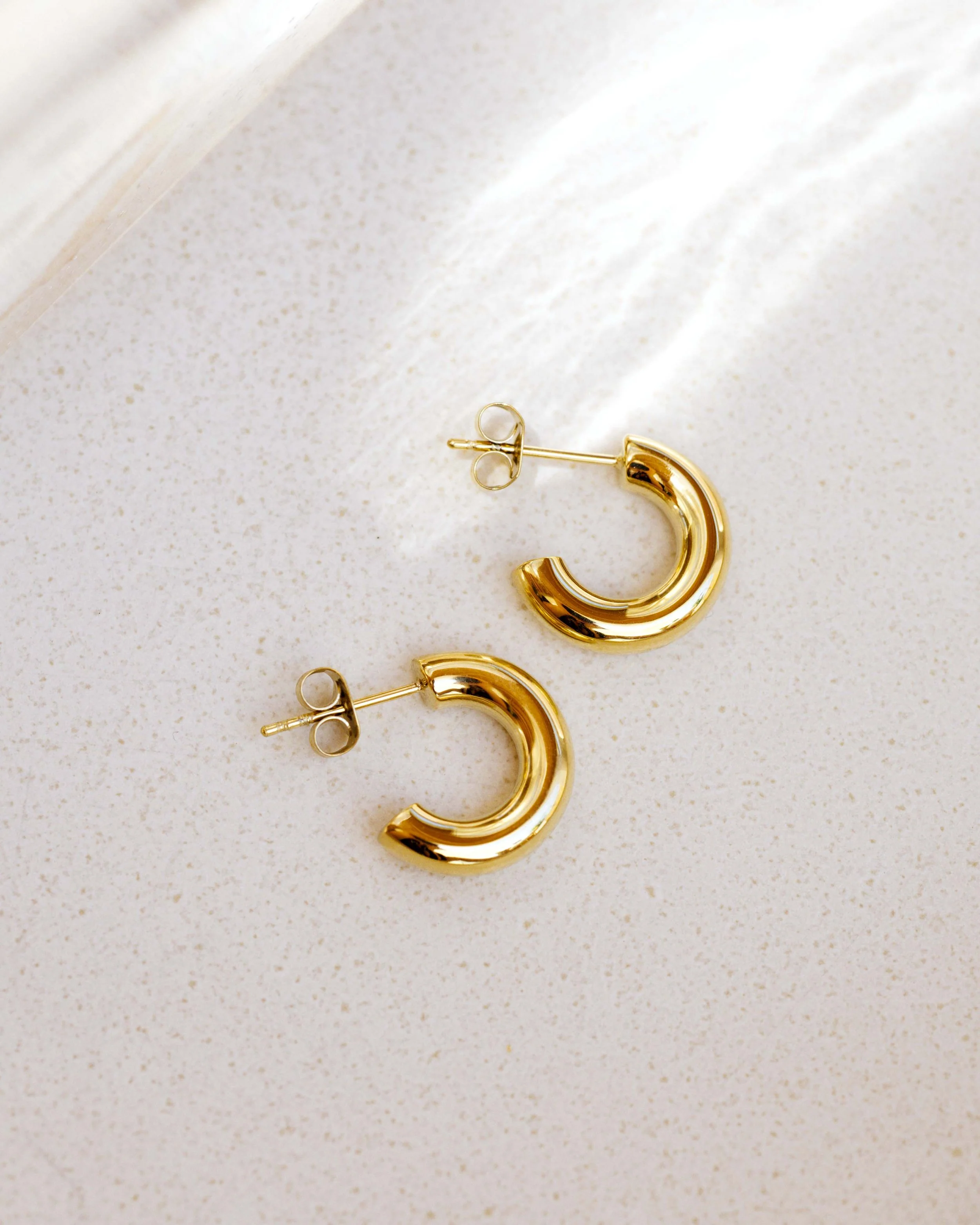 LUAMAYA Inner Light Hoop Studs