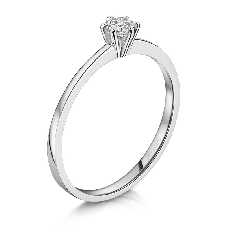 Lovebird Damenring mit Brillant 0,20 ct. Weissgold 585 LB307
