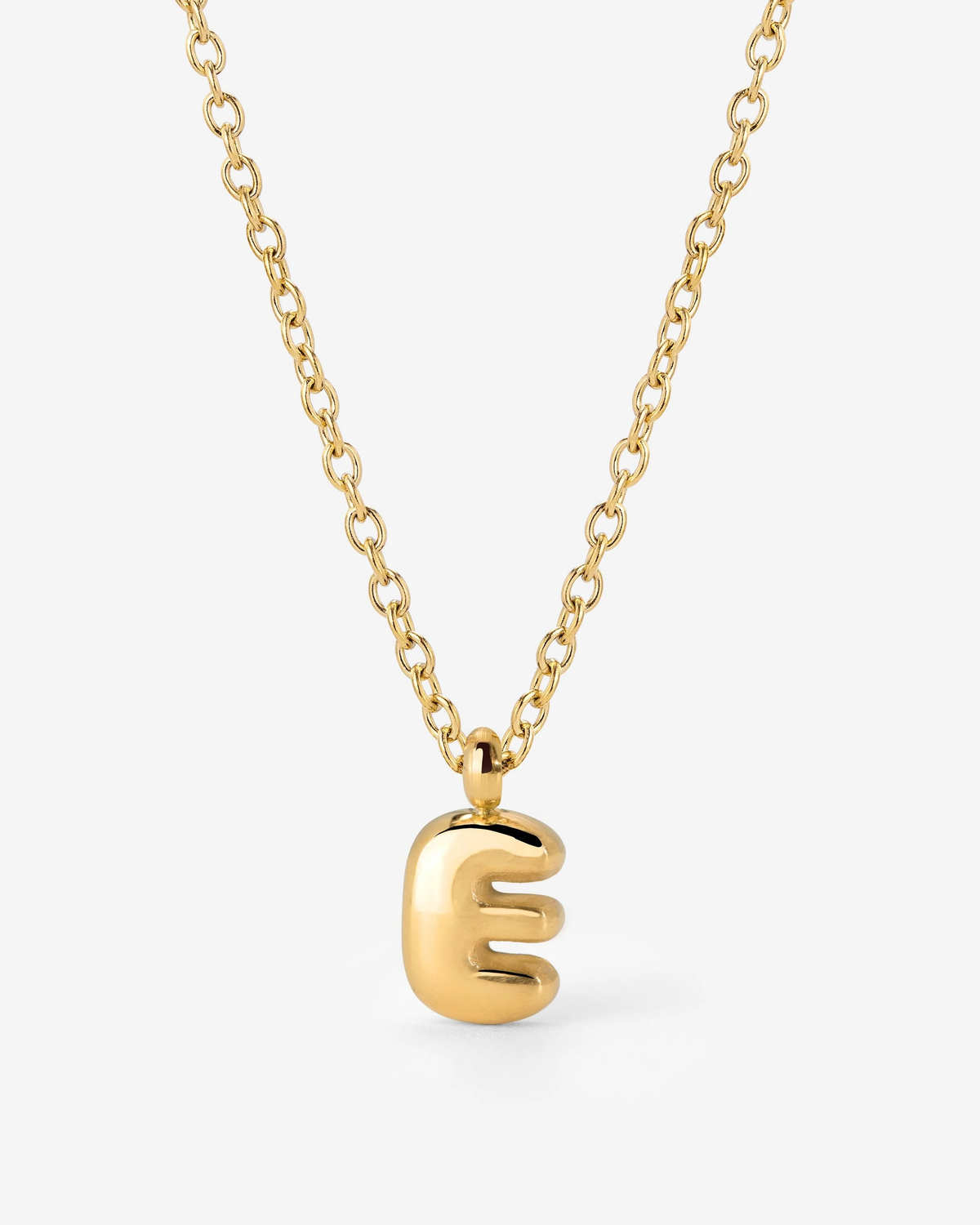 LUAMAYA Bubble Letter Necklace Gold ABC