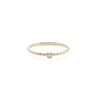 Kleiner Ring aus vergoldetem Sterlingsilber mit glänzender und polierter Oberfläche, verziert mit einem Perlmutt RI-10068GP