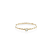 Kleiner Ring aus vergoldetem Sterlingsilber mit glänzender und polierter Oberfläche, verziert mit einem Perlmutt RI-10068GP