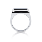 Sterlingsilber Siegelring mit Onyx 15mm R-4331