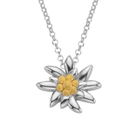 Sterlingsilber Bicolor Halskette mit Edelweiss Motiv NG-8023