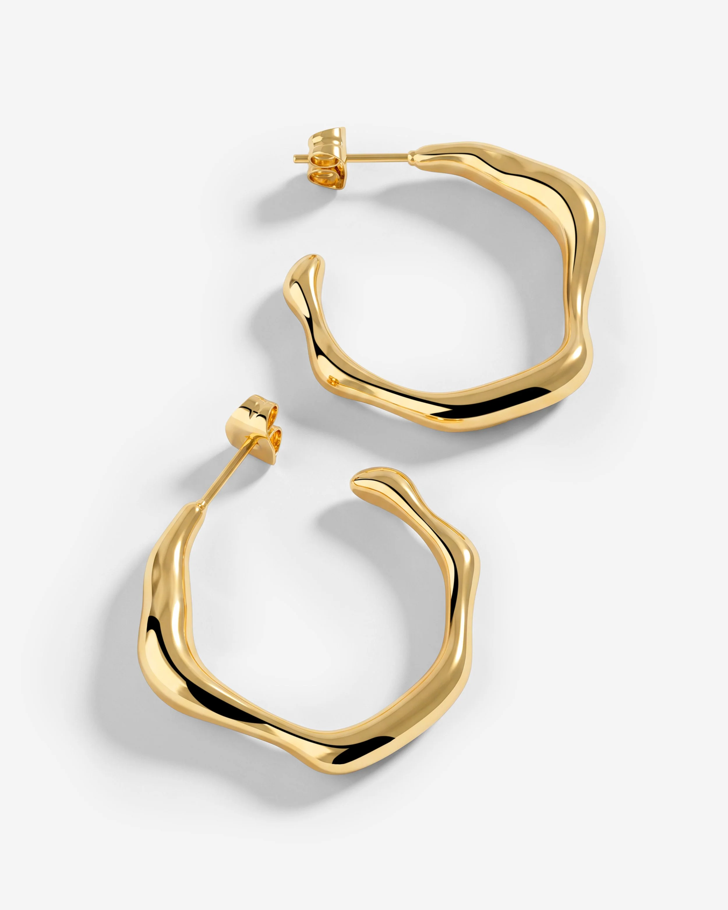 LUAMAYA Solar Wave Hoop Studs Large