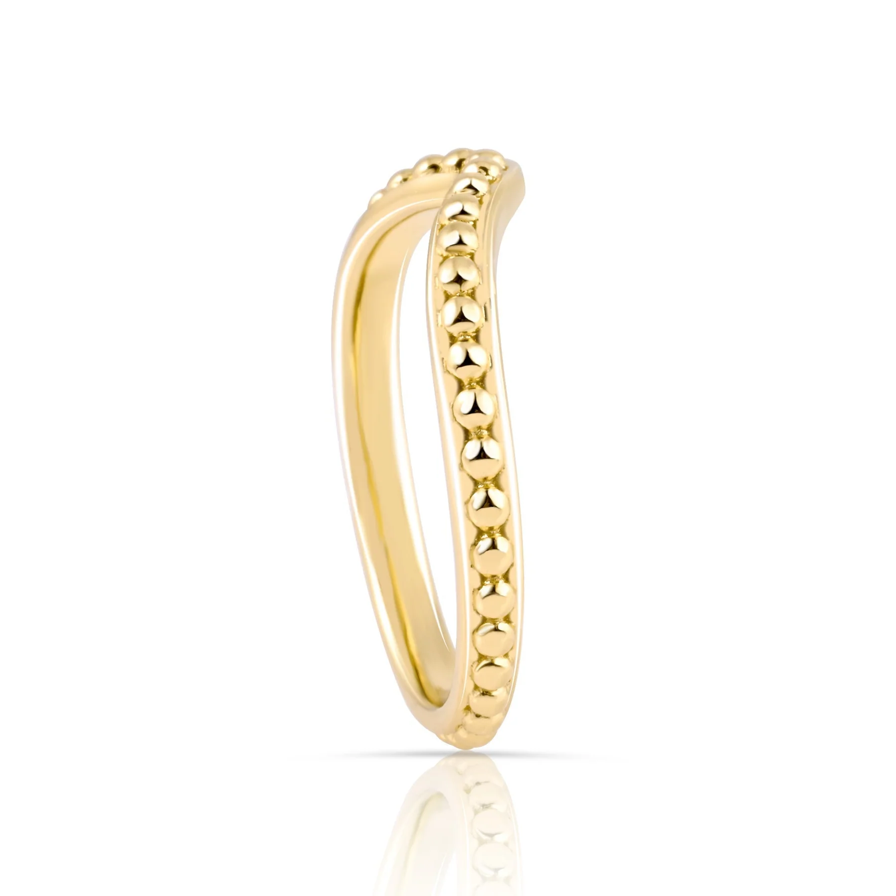Ring aus Sterlingsilber und Gelbgold in Form eines Ethno-Pfeils RI-10089GP-48