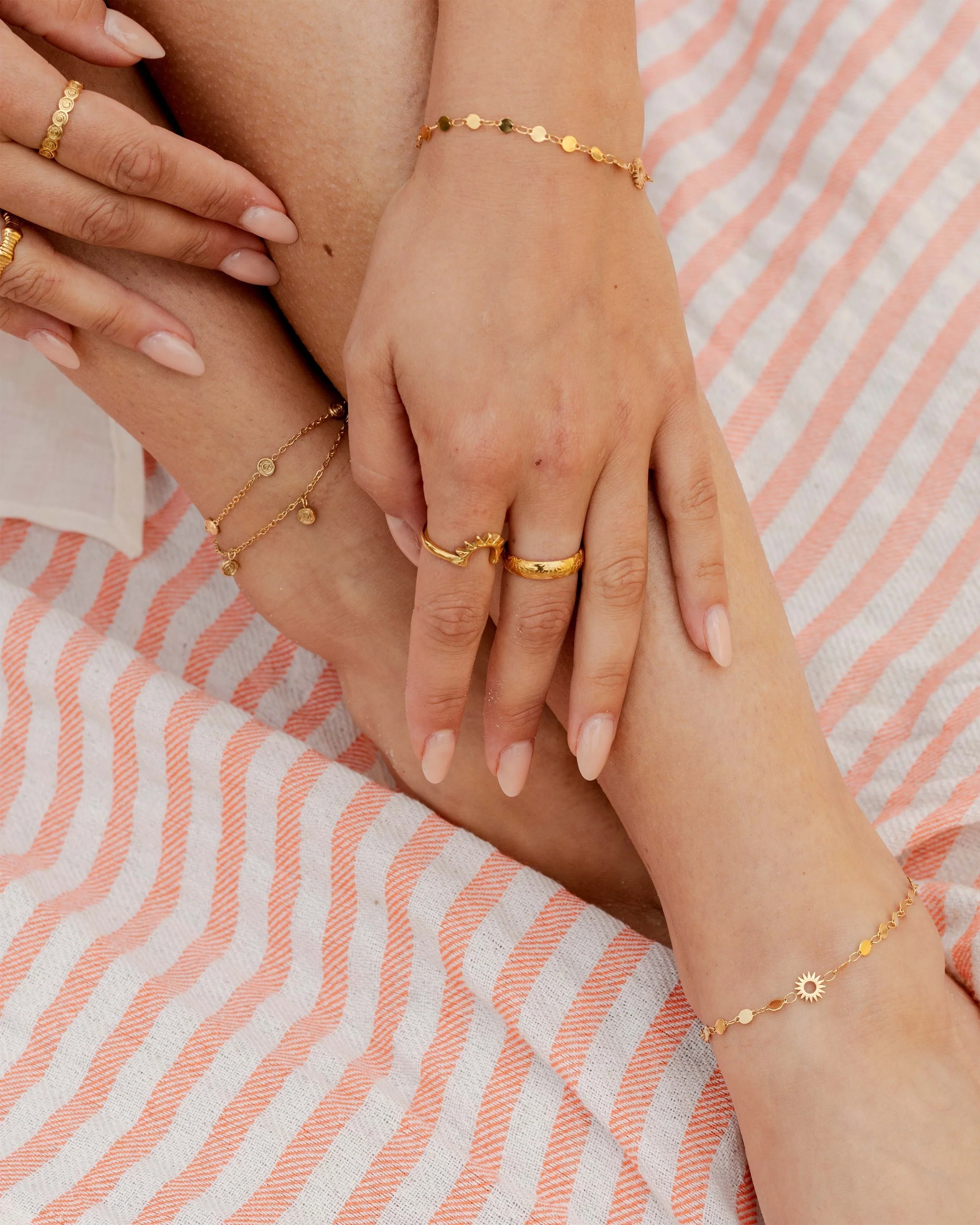 LUAMAYA Sunny Side Up Anklet Gold Fusskette
