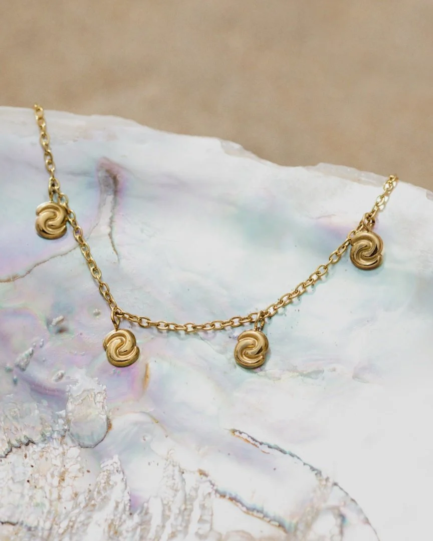 LUAMAYA Tides of Time Anklet Gold Fusskette
