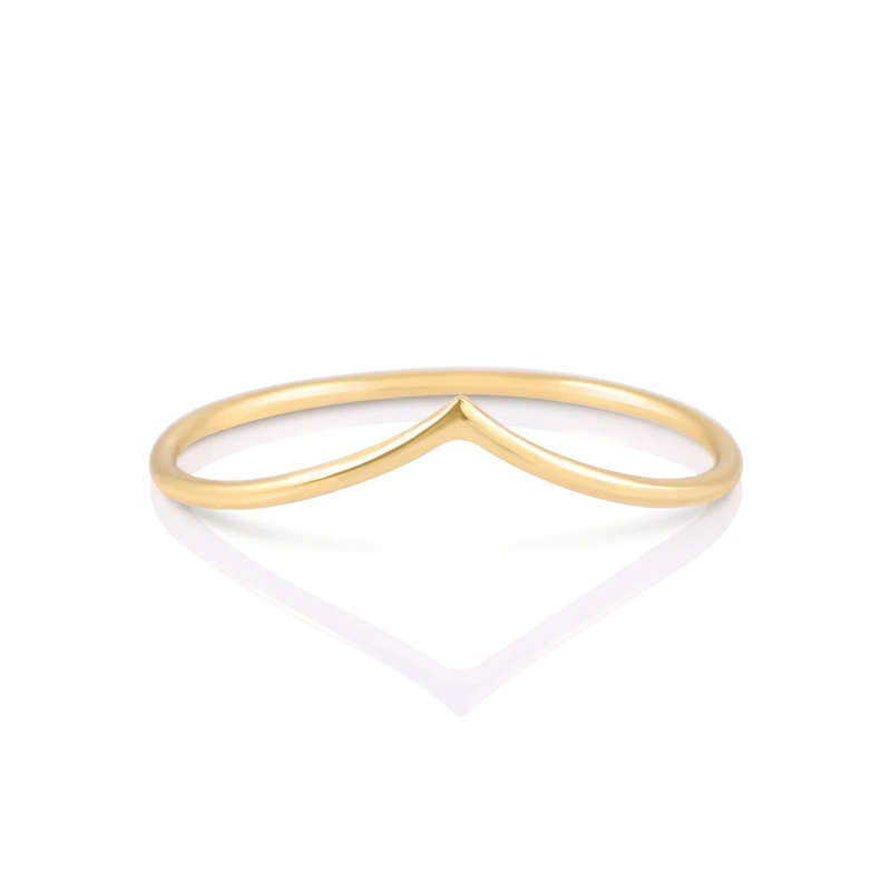 Ring aus Sterlingsilber Gelbgold plattiert mit Pfeilform RI-10074GP