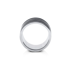 Ring aus Sterlingsilber mit glänzendem und oxidiertem Finish R-4344-M