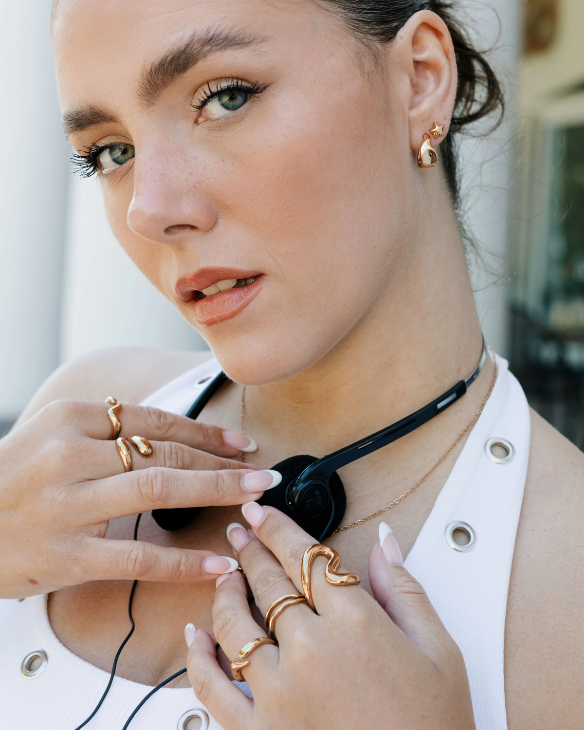 LUAMAYA Liquid Shape Studs Baby