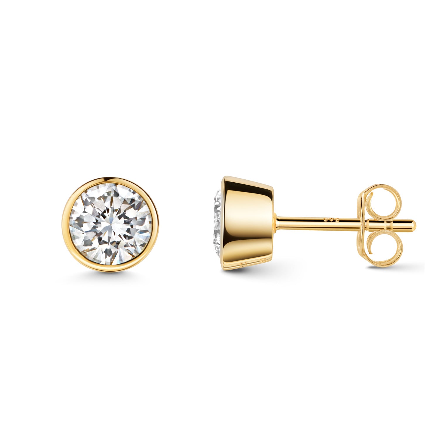 Lovebird Ohrstecker mit Lab Grown Brillant 0,50 ct. Gelbgold 585 LB688