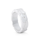Ring aus Sterlingsilber, der aus einer Vielzahl von Formen mit mattem und glänzendem Finish zusammengesetzt ist 20-1016