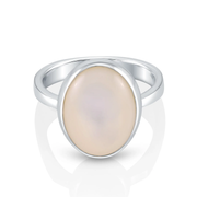 Ring aus Sterlingsilber mit ovalem Perlmutt R-4432