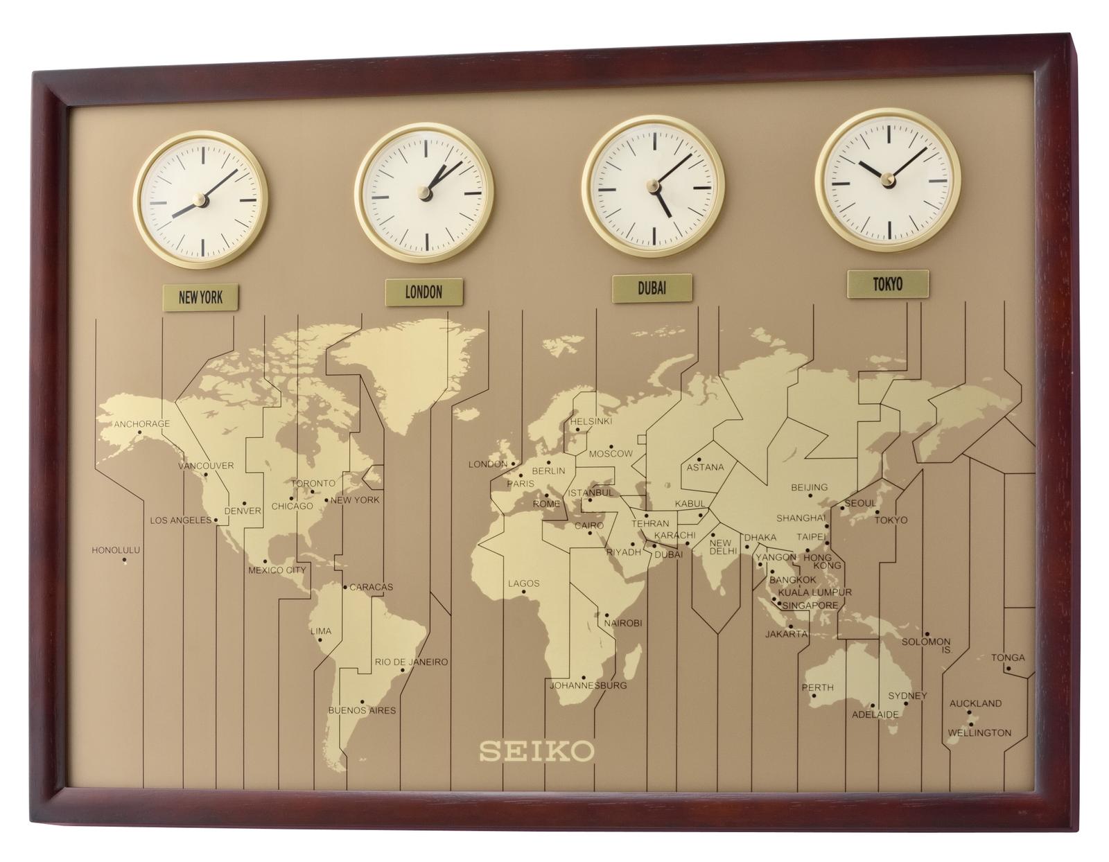 SEIKO Wanduhr Worldtime